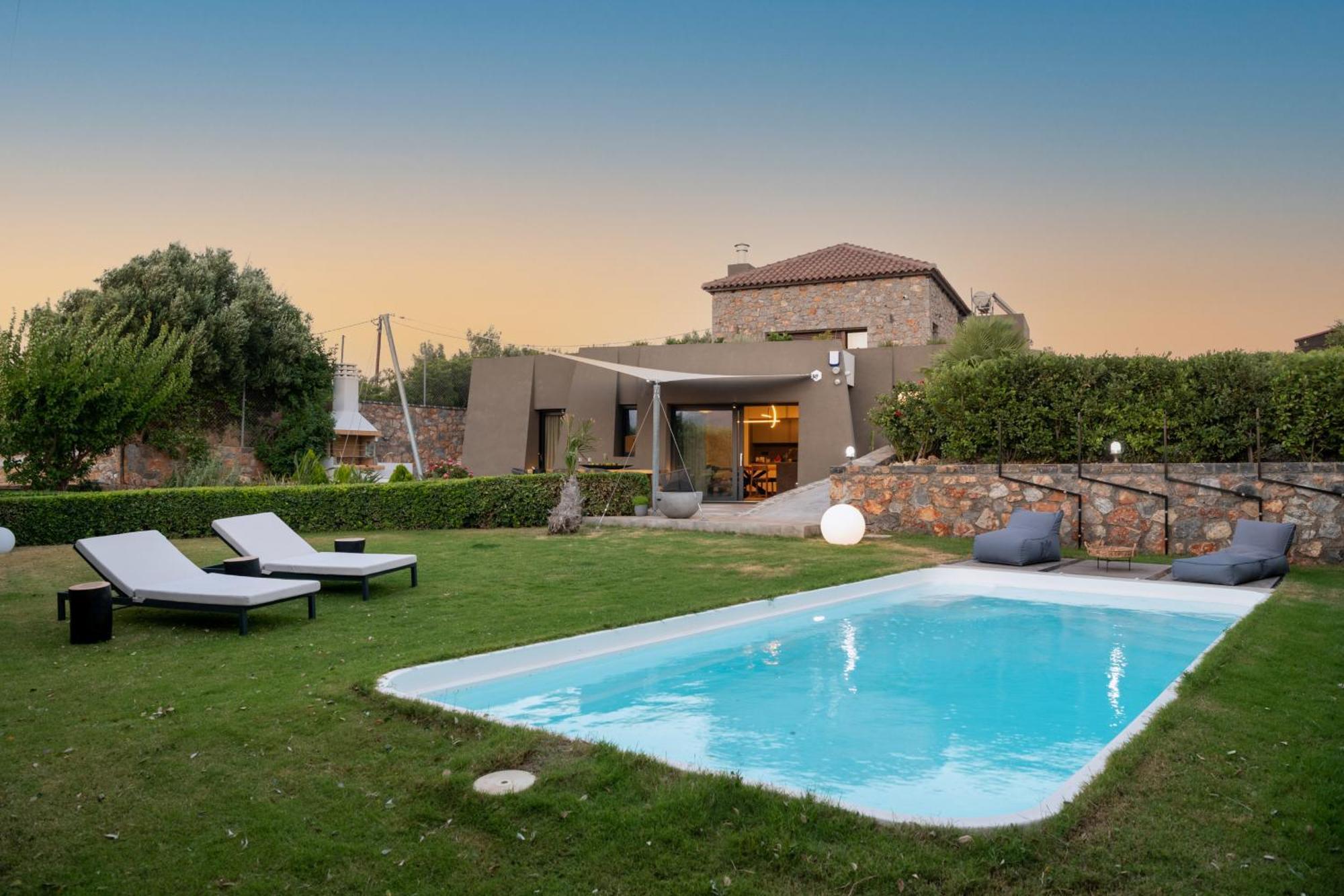 Lithari Luxury Villa With Private Pool, Your Perfect Retreat, Crete Ágios Nikólaos Exteriér fotografie